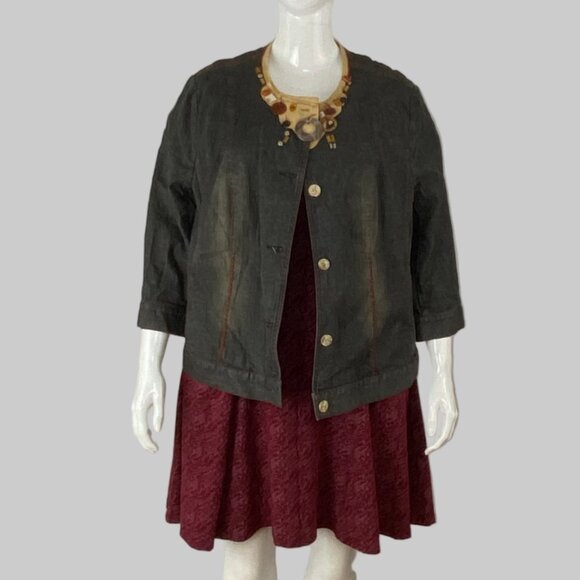 Spanner denim jacket with neck detail. - Picture 4 of 7